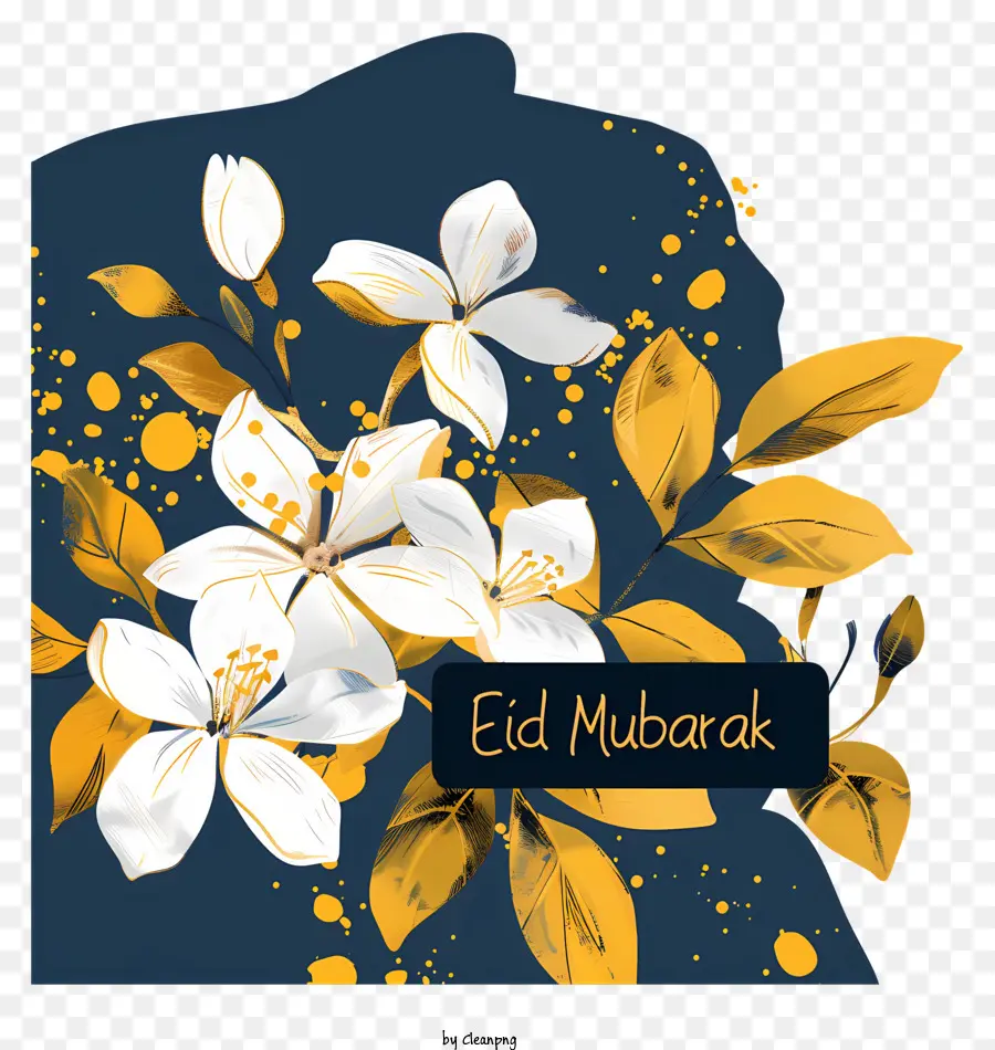 Eid Mubarak，Lírio Branco PNG