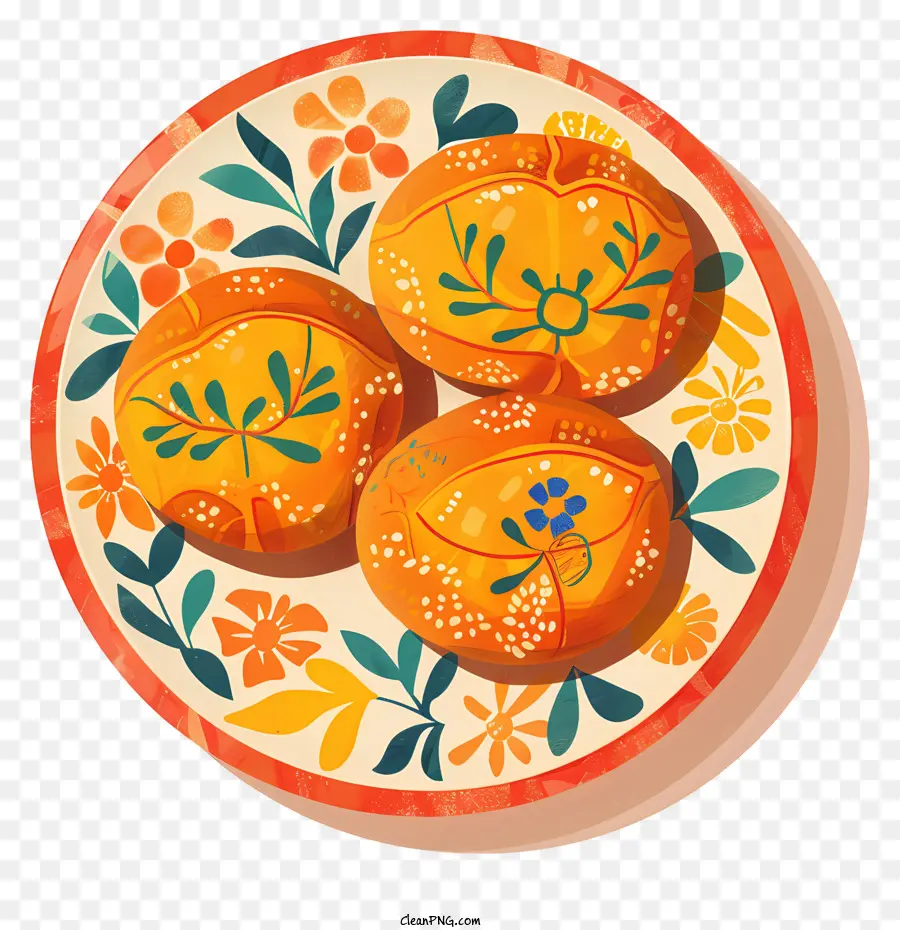 Pan De Muerto，Fatias De Laranja PNG