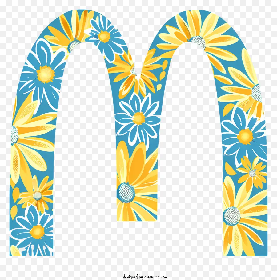 Mcdonalds Logotipo，Floral Letra PNG