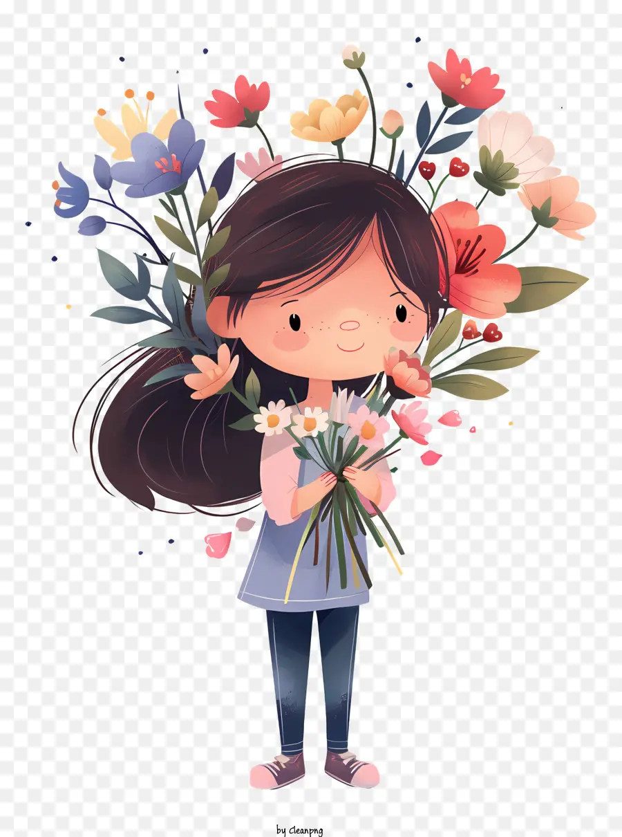 Primavera Tempo De，Menina PNG