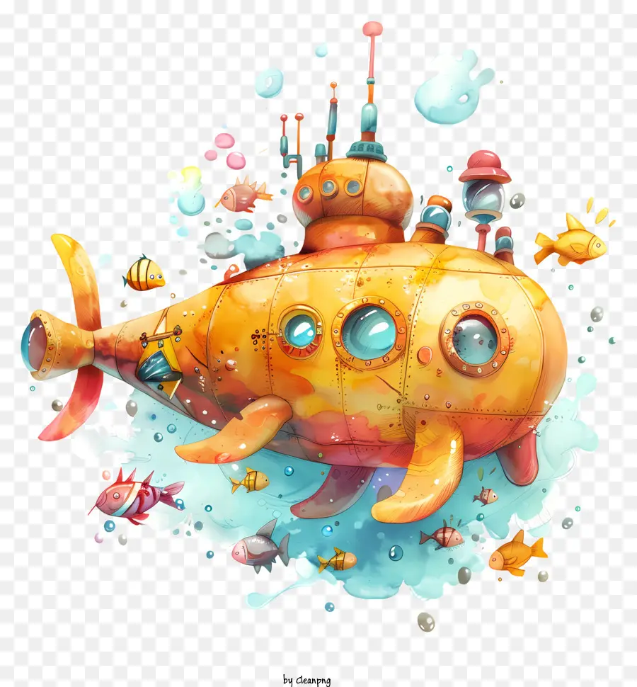 Submarino Dia，Cartoon PNG