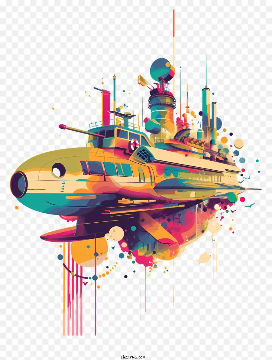 Submarino Dia，Submarino Futurista PNG