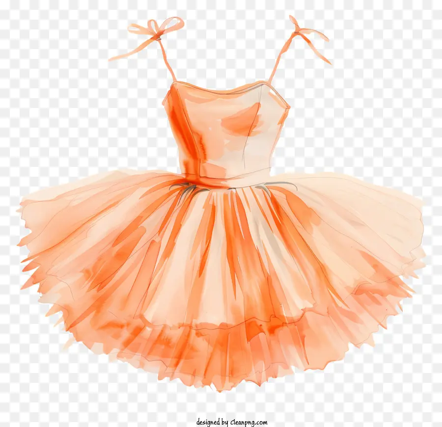 Vestido De Balé De Tutu，Vestido Laranja PNG