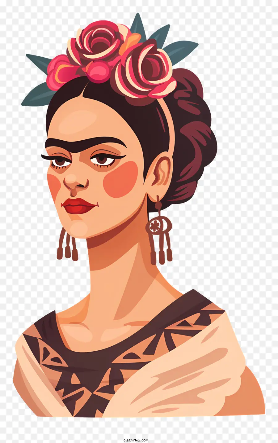 Mulher Mexicana，Mulher Com Flores PNG