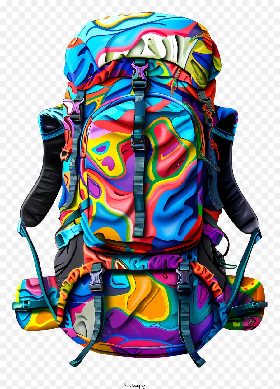 Mochila De Acampamento，Mochila Colorida PNG