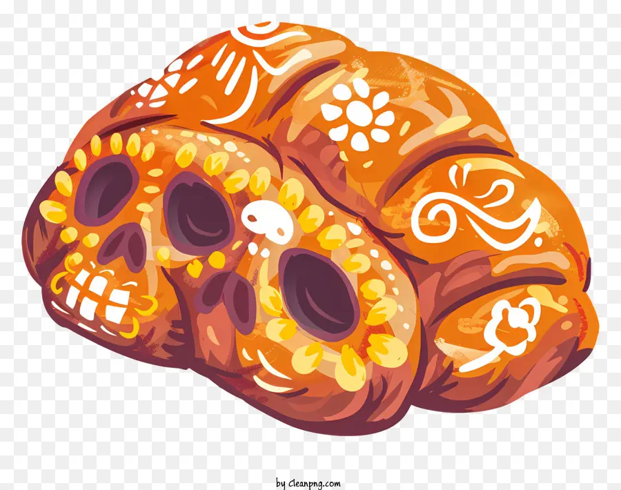 Pan De Muerto，Pão De Caveira PNG