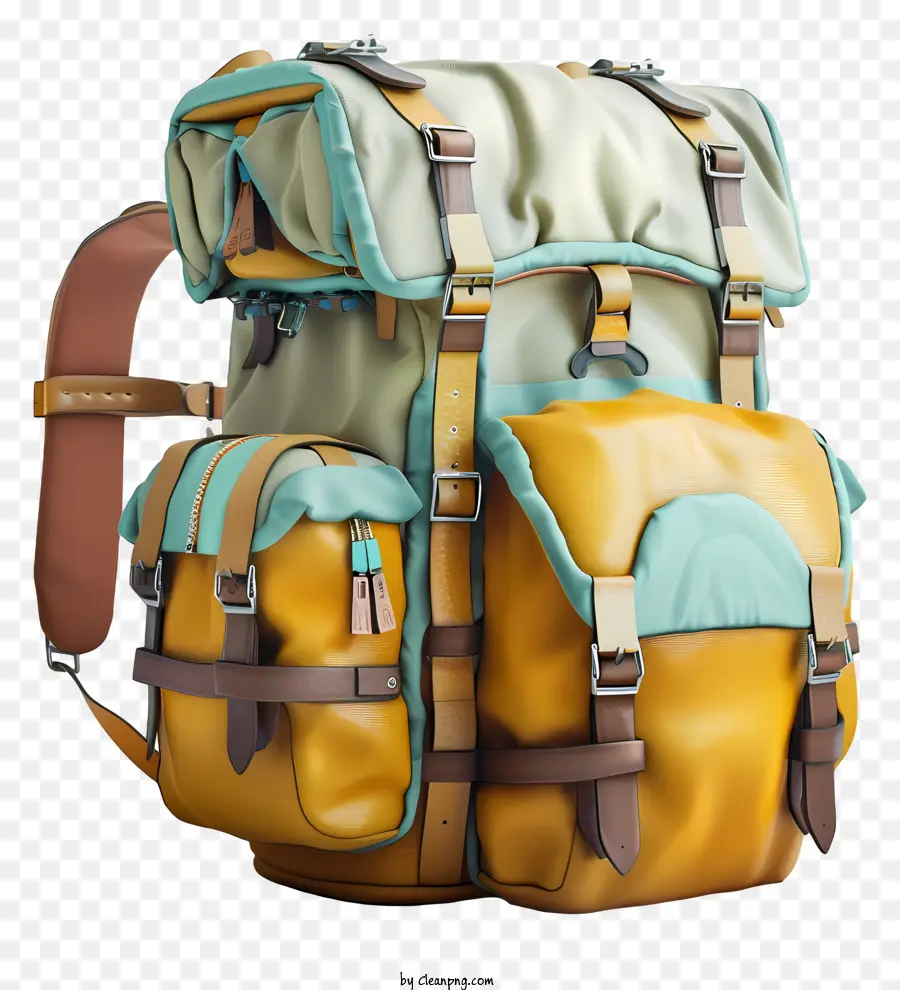 Mochila Camping，Mochila Amarela PNG