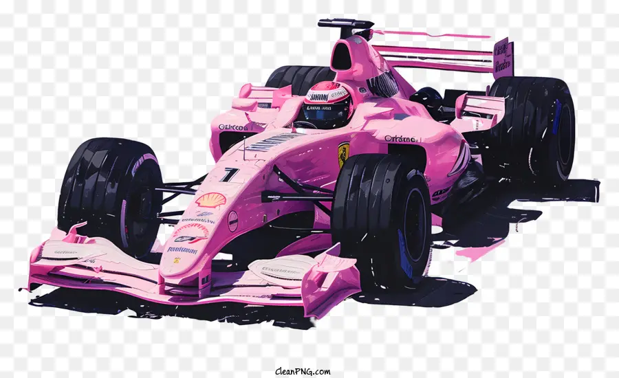 Carro De Fórmula 1，Carro De Corrida Rosa PNG