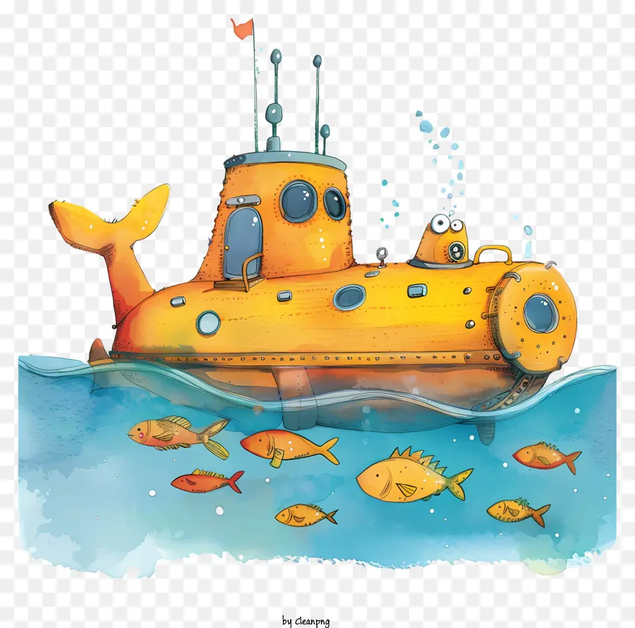 Submarino Dia，Submarino Amarelo PNG