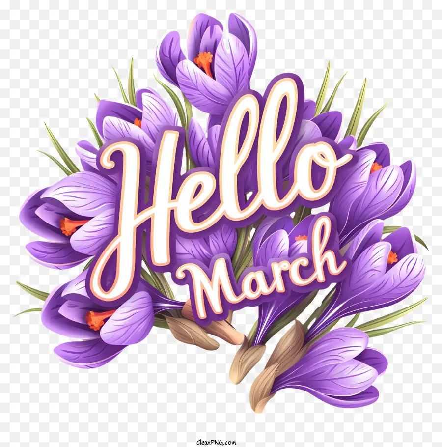 Olá Março，De Março De Flores PNG