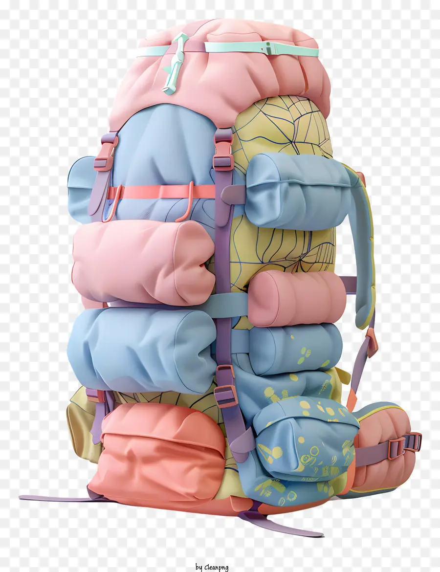 Mochila De Acampamento，Mochila Colorida PNG