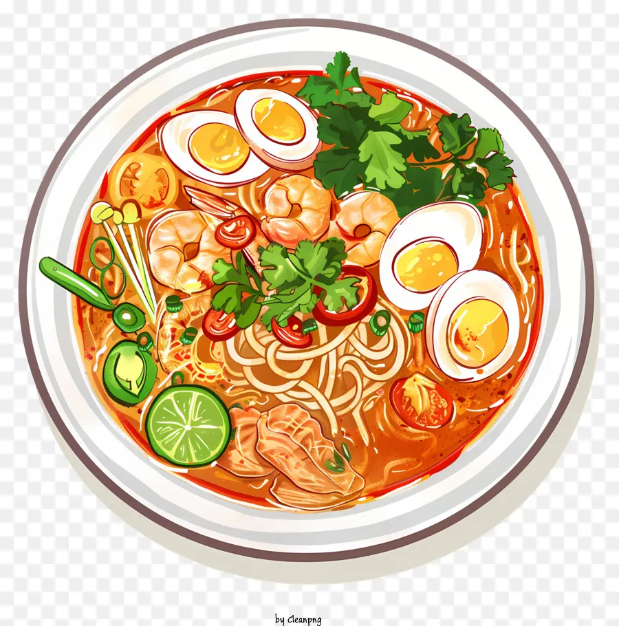 Penang Assam Laksa，Macarrões PNG