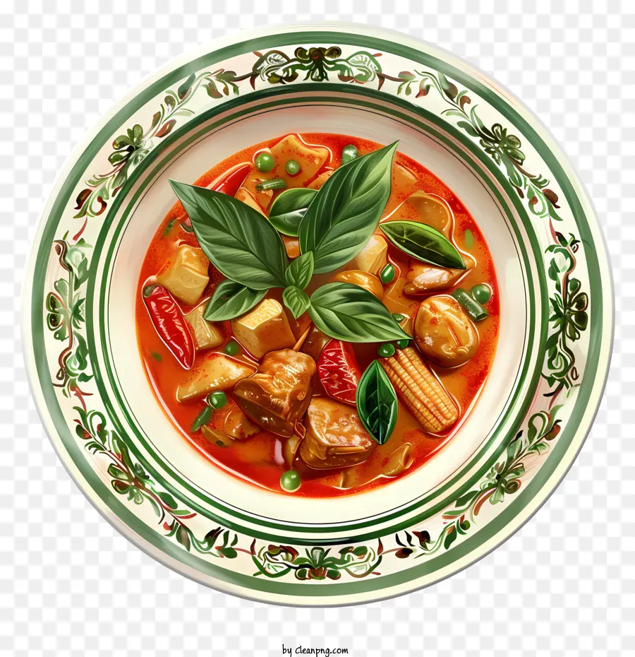 Massaman Curry，A Sopa De Galinha PNG