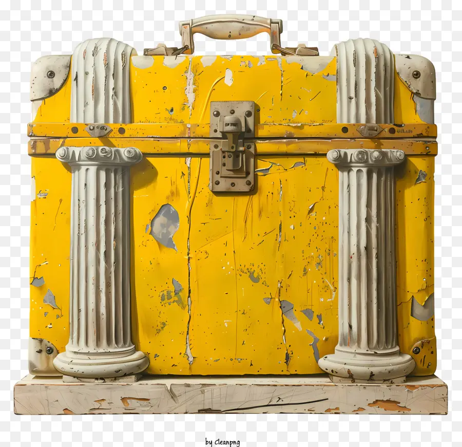 Luggage，Tronco De Vapor Amarelo PNG