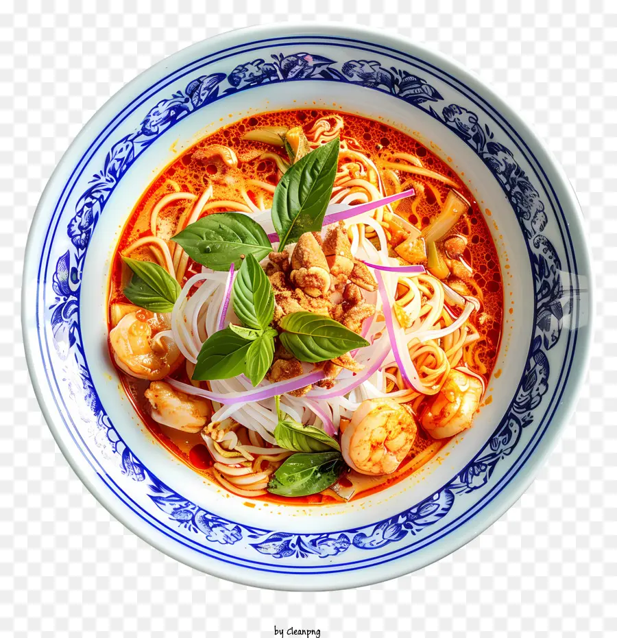 Penang Assam Laksa，Sopa Asiática PNG