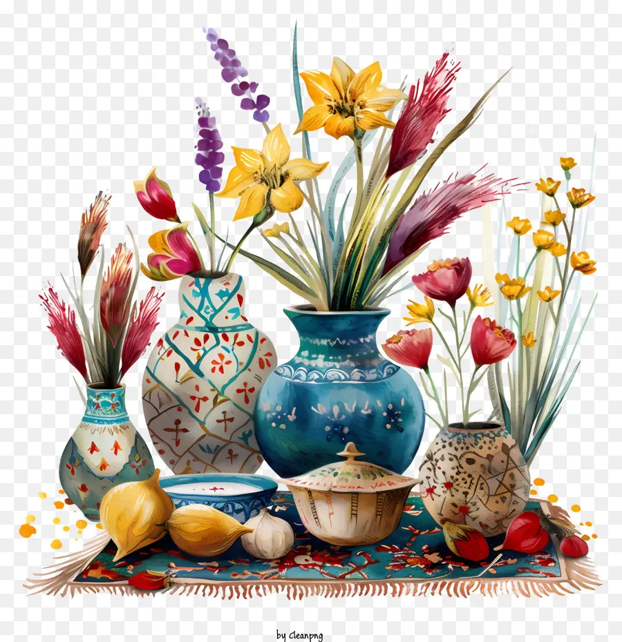 Feliz Agora Ruz，Pintura Das Flores PNG