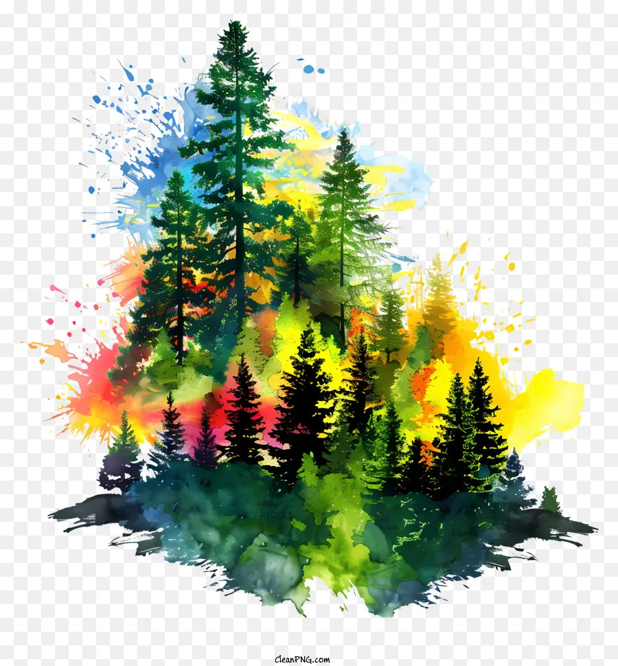 Dia Internacional Das Florestas，Pintura Em Aquarela PNG