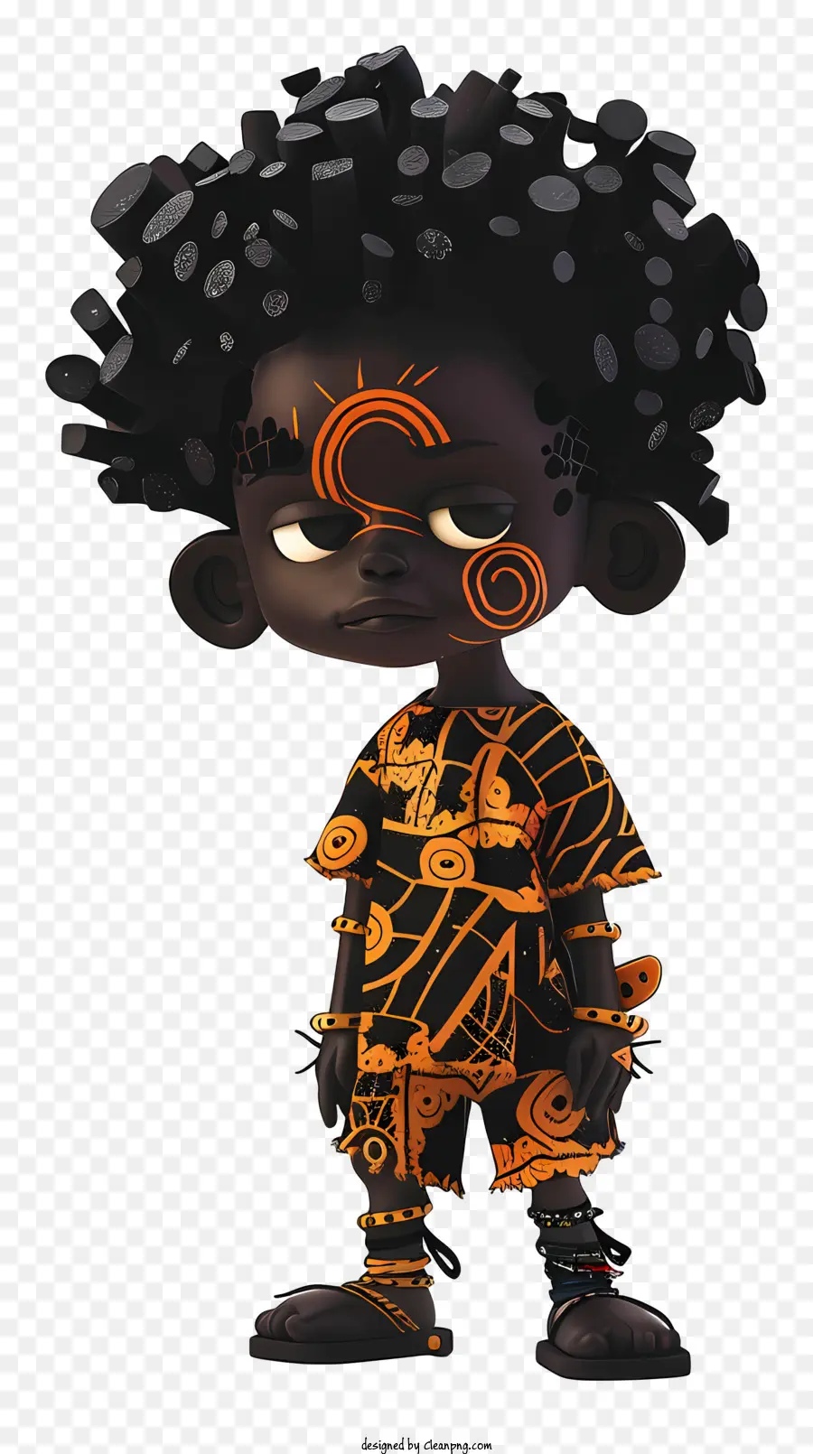 Africana Menino，Afro PNG