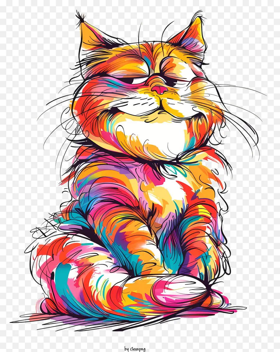 Gato Bonito，Colorido Gato PNG