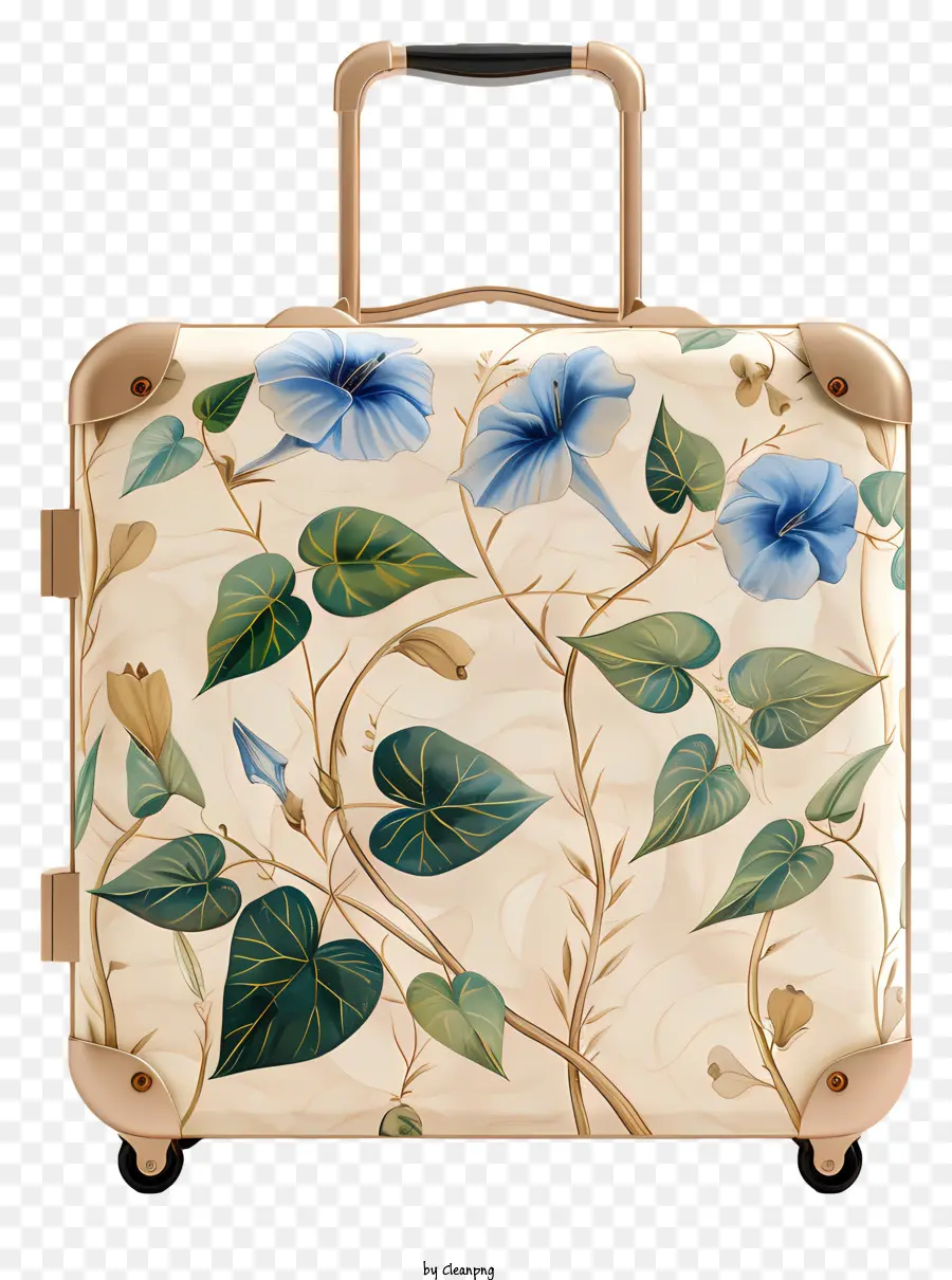 Luggage，Mala Floral PNG