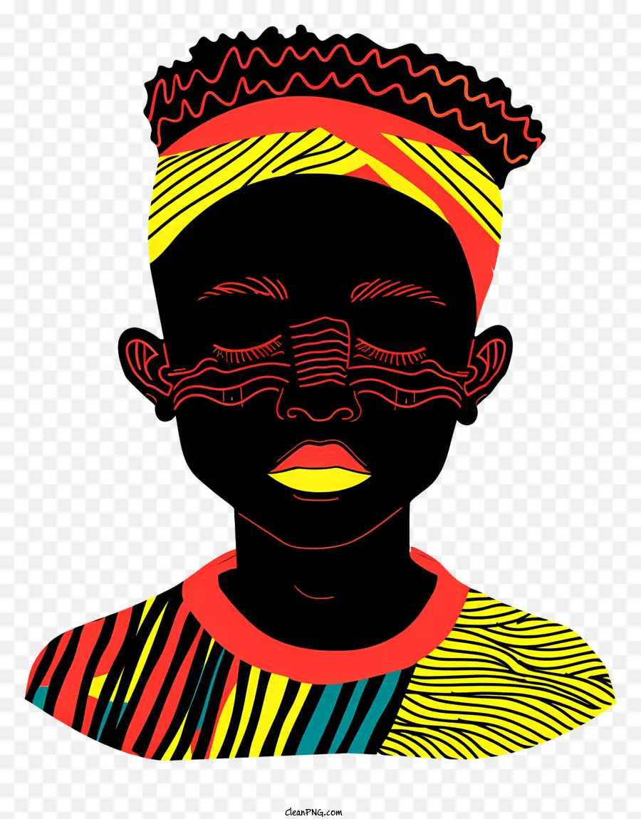 Africana Menino，A Cultura Africana PNG