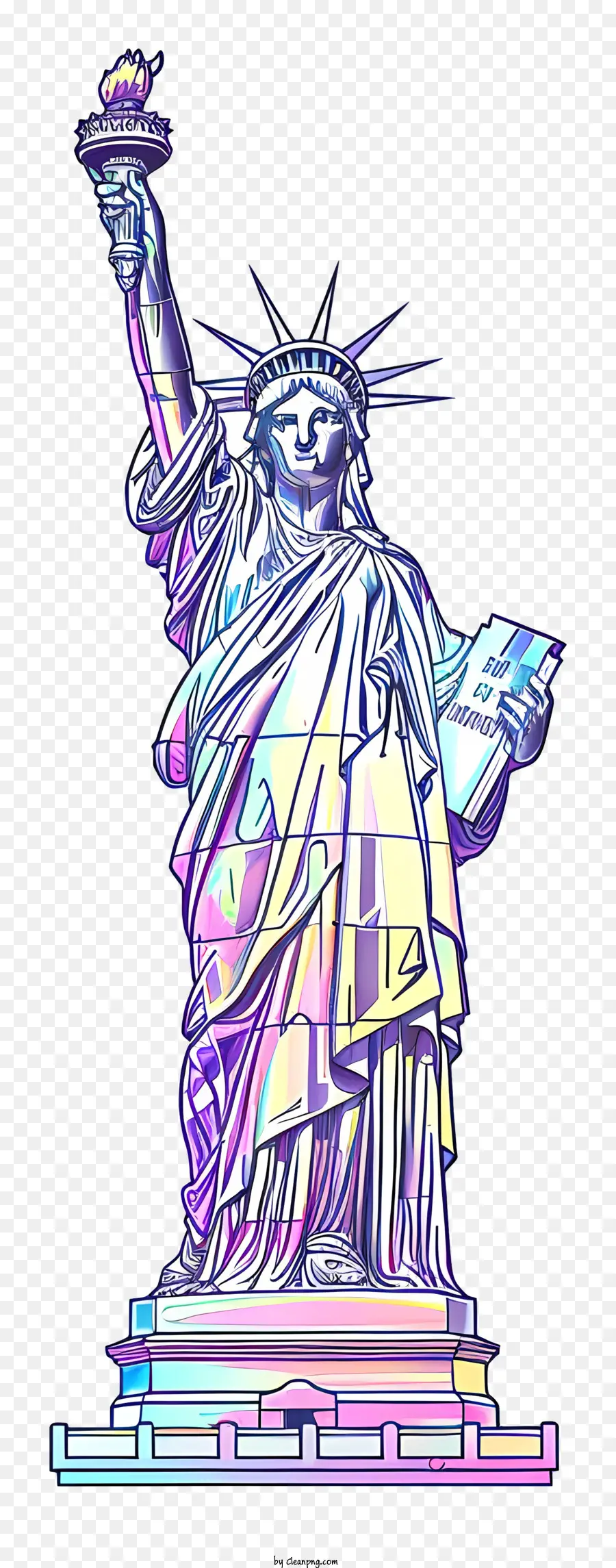 Vaporwave，Estátua Da Liberdade PNG