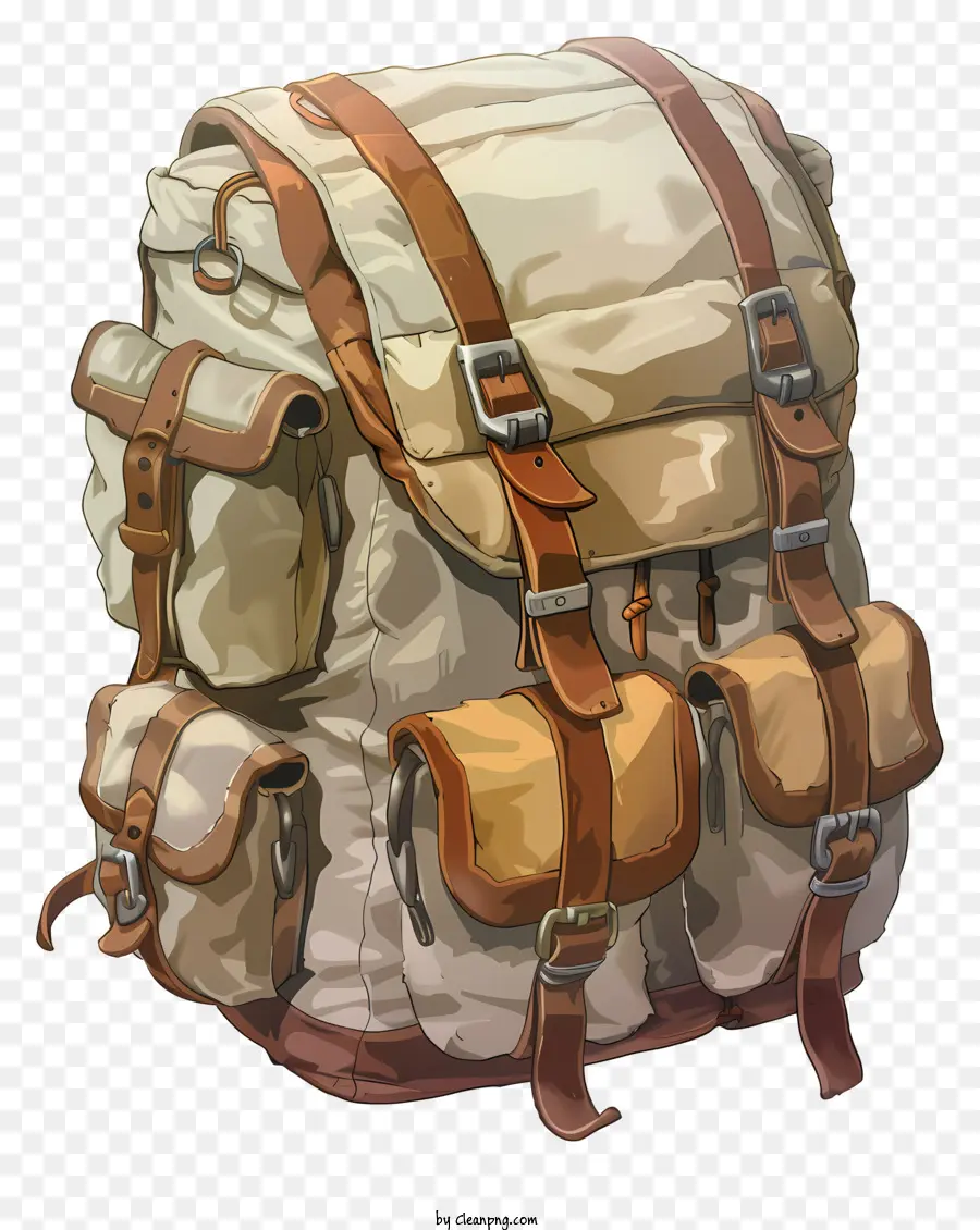 Mochila De Caminhada，Mochila Vintage PNG