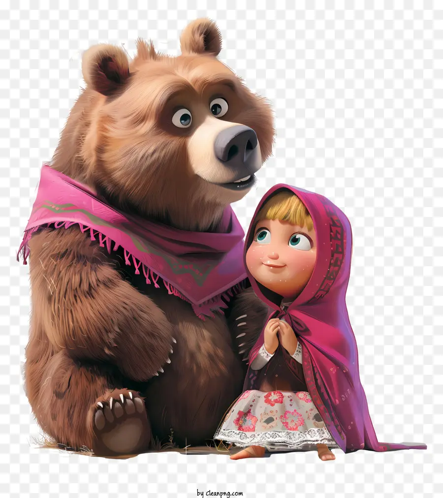 Masha E O Urso，Urso E Menina PNG