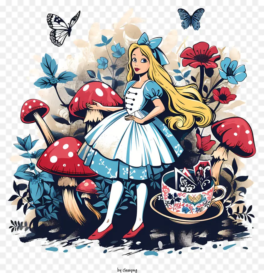 Alice No País Das Maravilhas，Cogumelo PNG