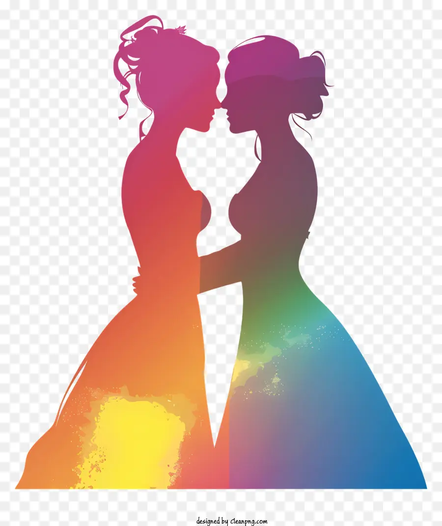 Quadro De Casamento Lgbt，Mulheres Em Vestidos PNG