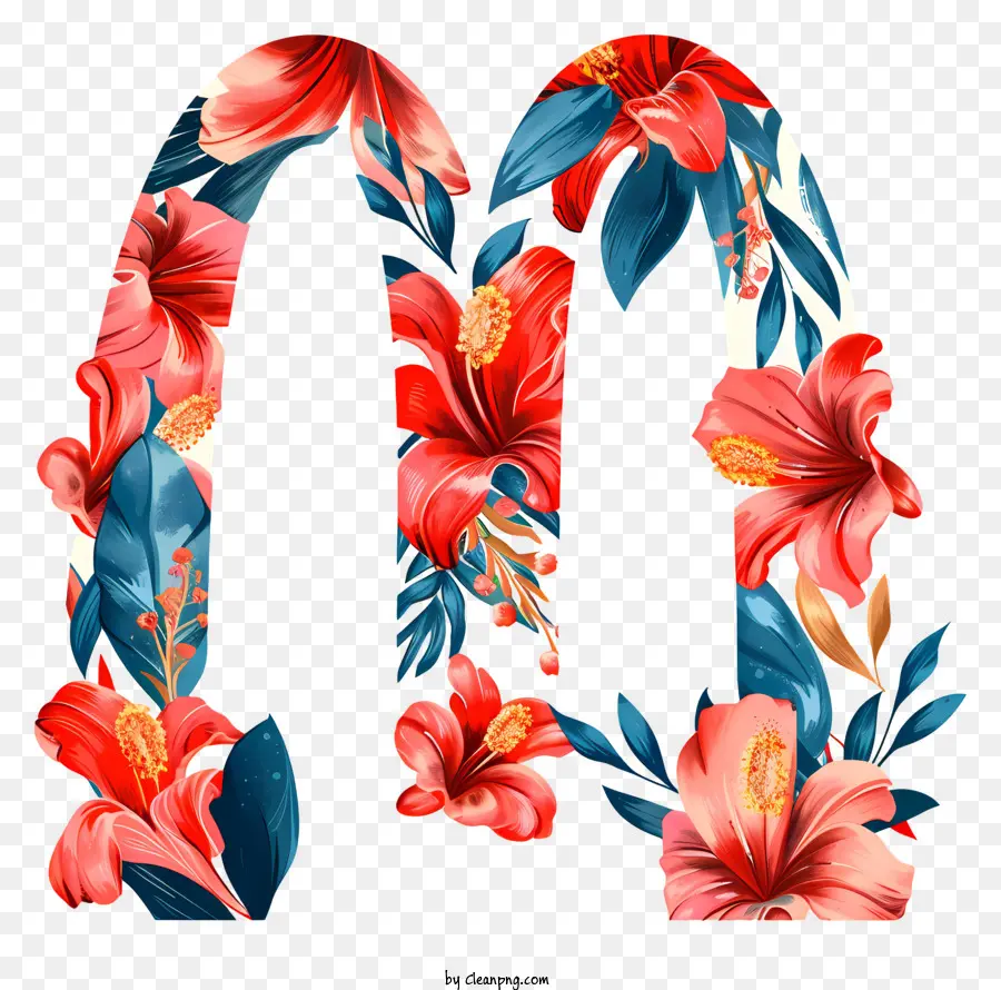 Mcdonald's Logo，Floral M PNG