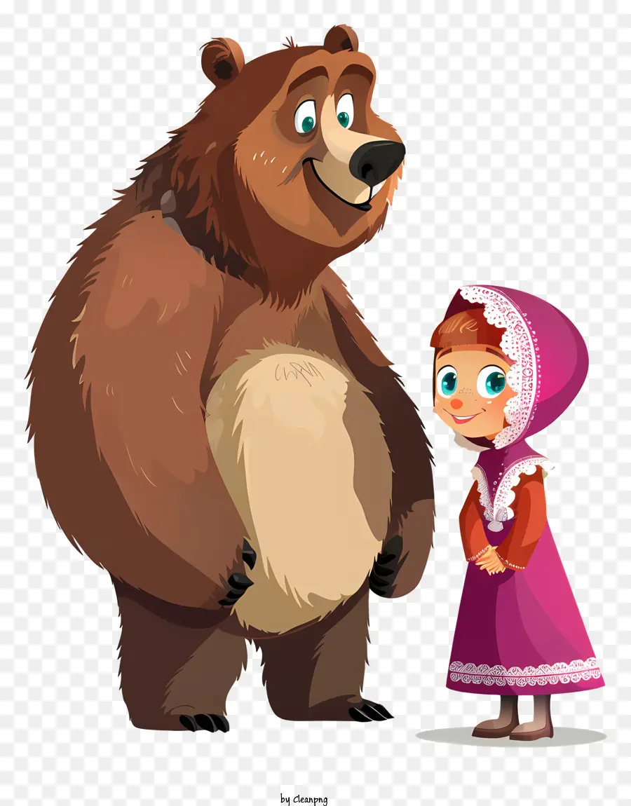 Masha E O Urso，Urso E Menina PNG