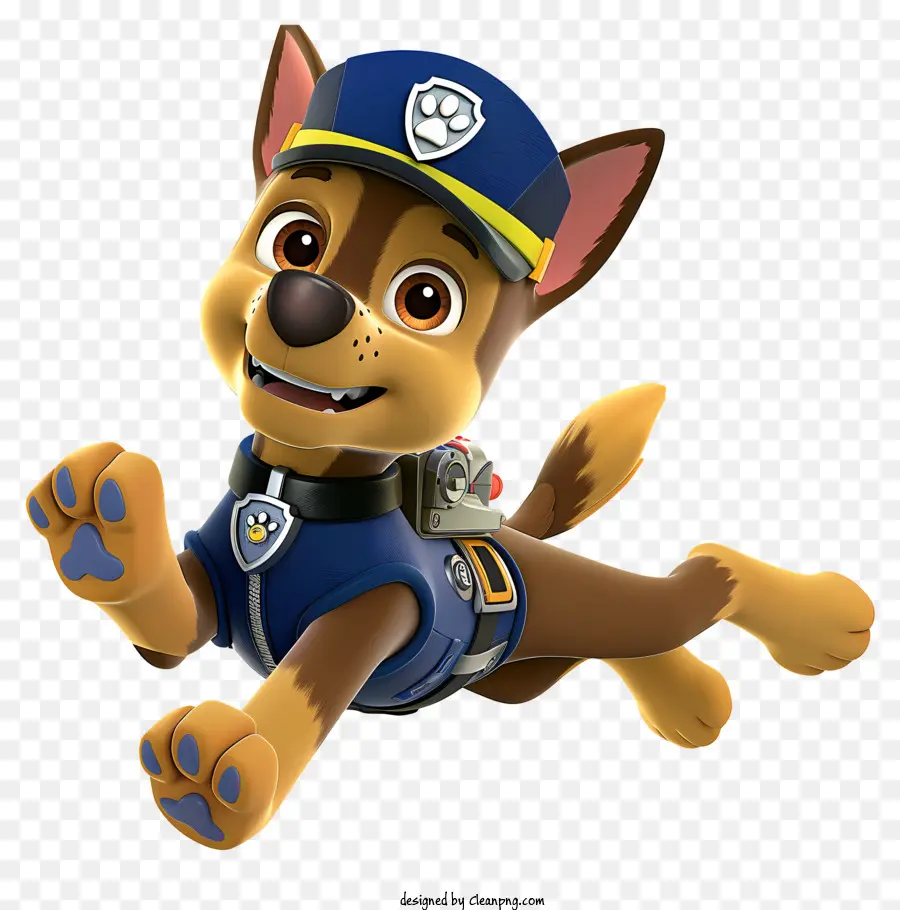 Patrulha Canina，Cachorro Marrom Em Uniforme De Policial PNG