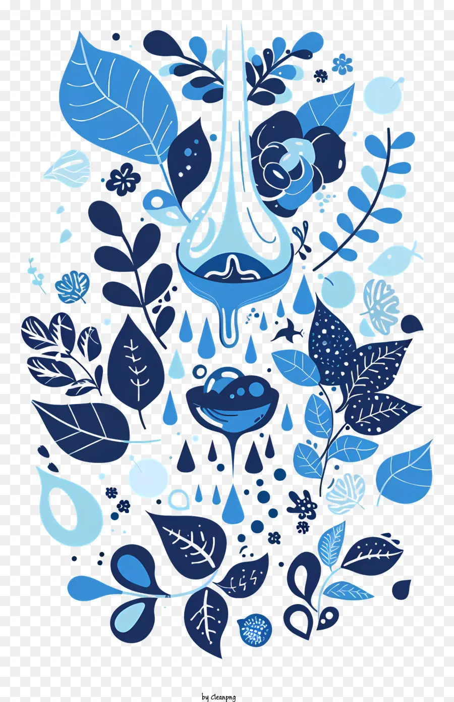 Dia Mundial Da água，Fundo Azul PNG