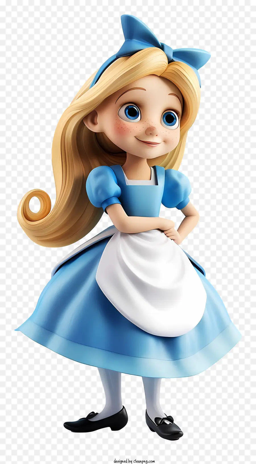 Alice No País Das Maravilhas，Vestido Azul E Branco PNG