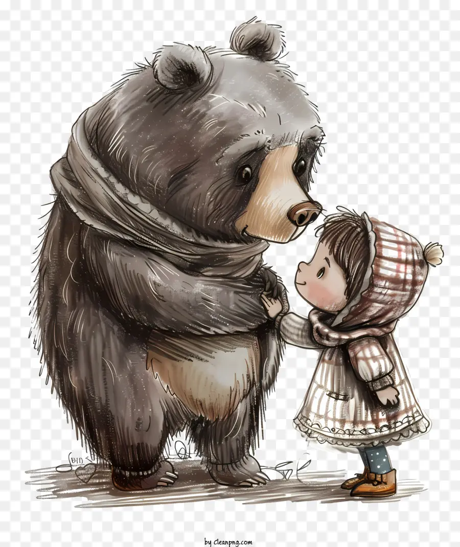 Masha E O Urso，Urso E Menina PNG