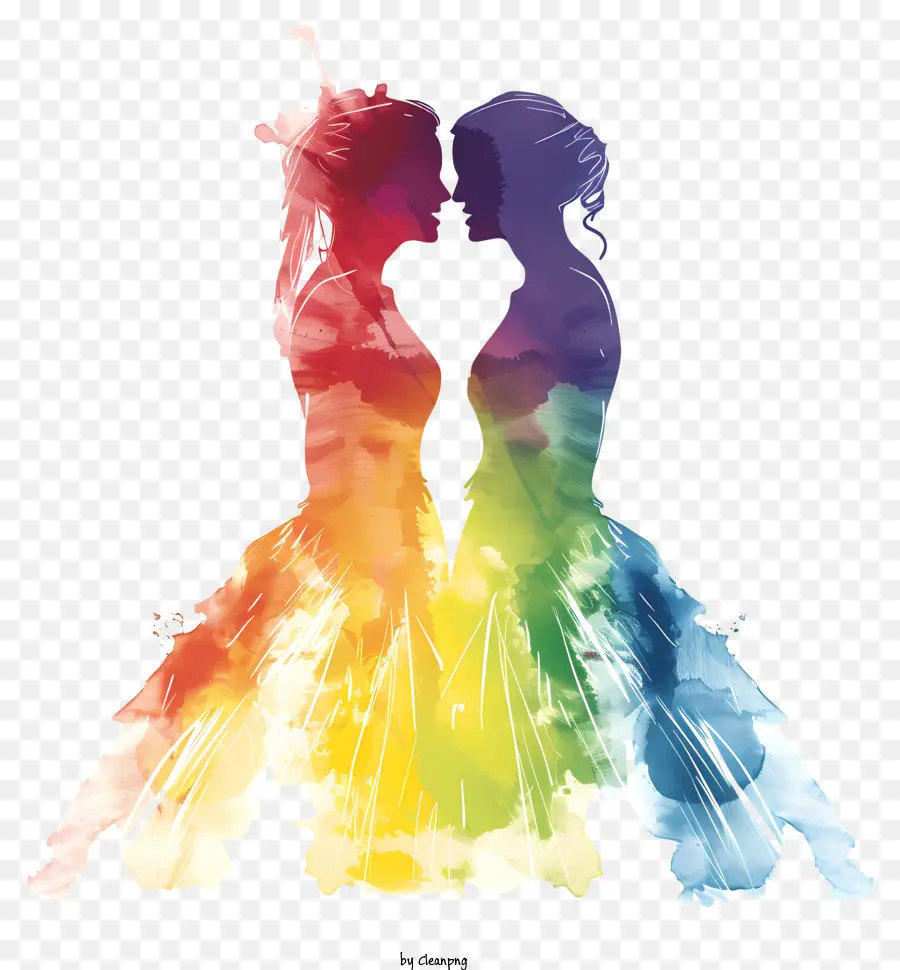 Quadro De Casamento Lgbt，Silhueta PNG