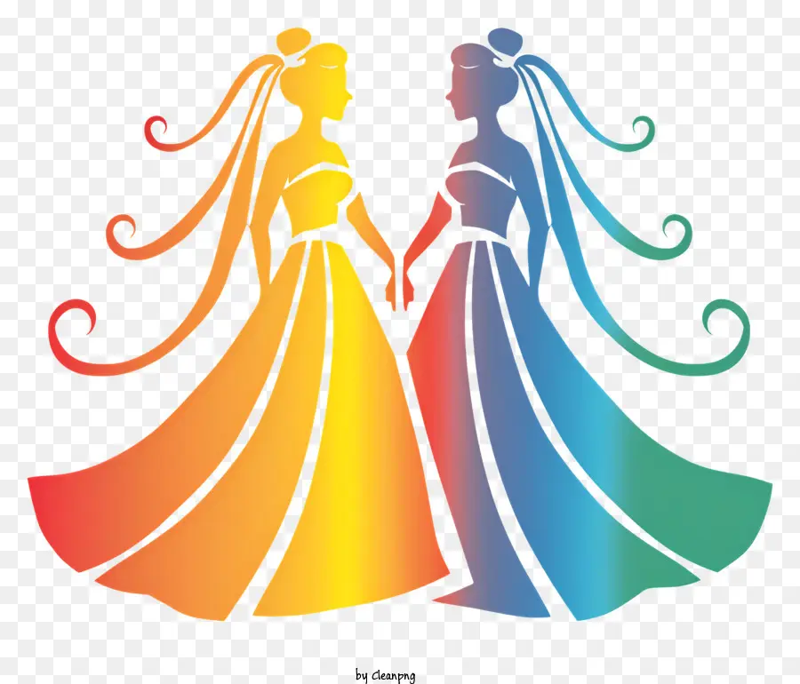 Quadro De Casamento Lgbt，Cabelos Longos PNG