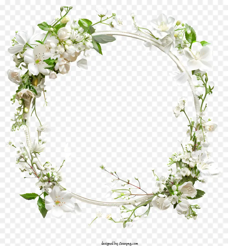 Moldura Do Casamento，Flor Coroa De Flores PNG