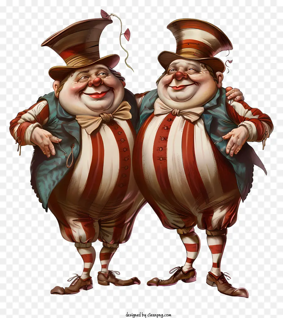 Alice No País Das Maravilhas，Tweedledee E Tweedledum PNG