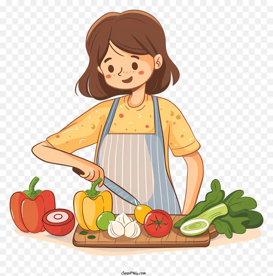 Cartoon Da Mulher De Cozinha，Cozinhar PNG