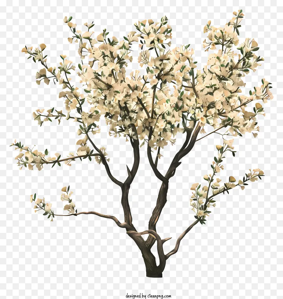 árvore Da Primavera，Flores Brancas PNG