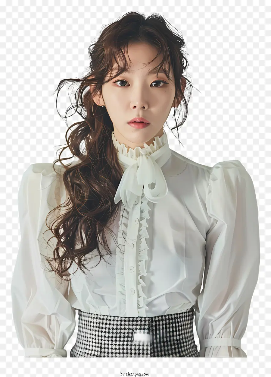 Taeyeon，Blusa Branca PNG
