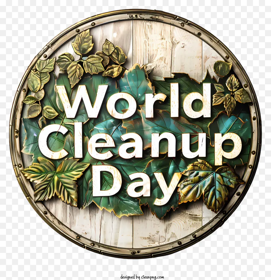 World Cleanup Dia，Placa De Metal PNG