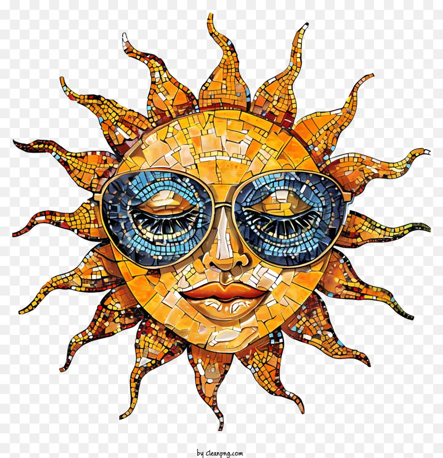 Sol Com óculos De Sol，Sol PNG