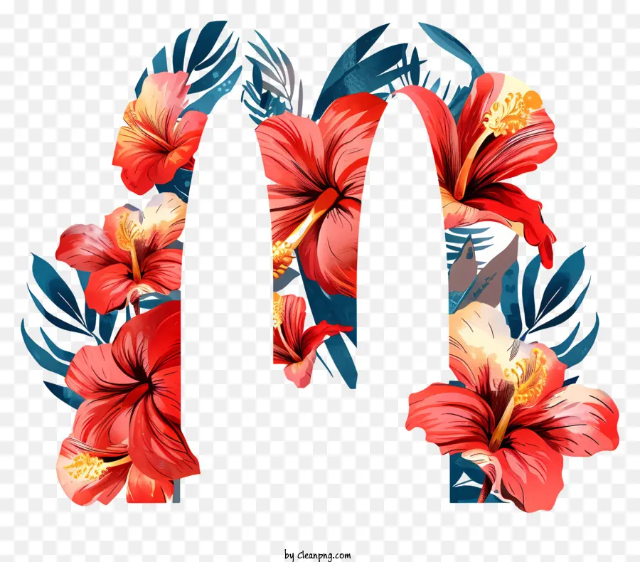 Mcdonalds Logotipo，Flores De Hibisco PNG