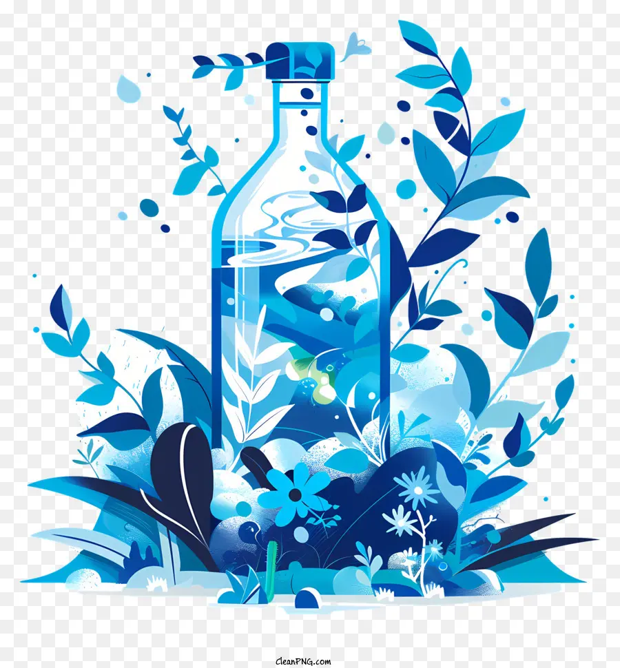 Dia Mundial Da água，Azul Frasco De Vidro PNG