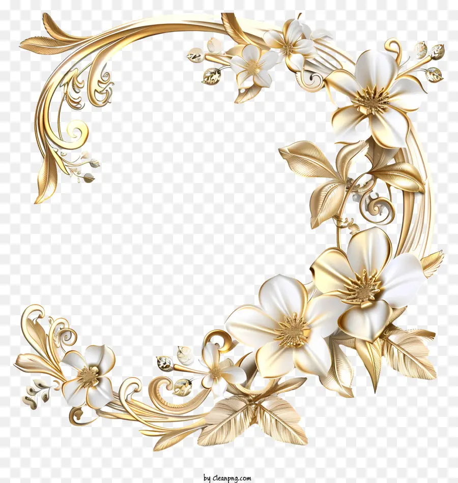 Moldura Do Casamento，Golden Frame PNG