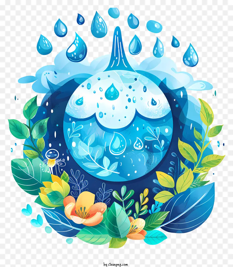 Dia Mundial Da água，As Gotas De água PNG