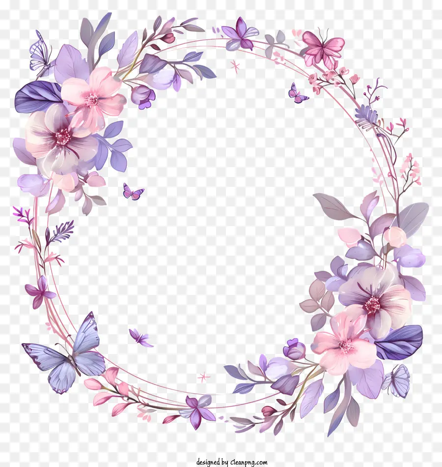 Moldura Do Casamento，Coroa De Flores PNG